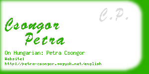 csongor petra business card